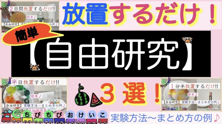 【自由研究おすすめ3選】簡単なのにインパクトあり✨