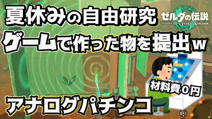 【ティアキン】夏休みの自由研究をティアキンで提出しようとした場合こうなりますｗ【ゲーム・小学生・夏休みの宿題・工作】