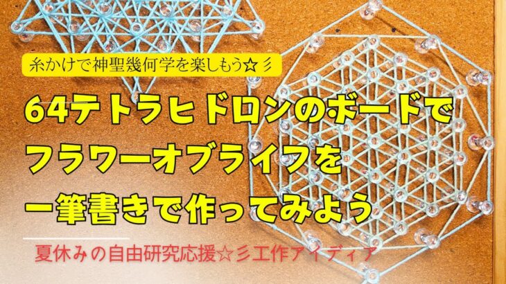 ☆彡夏休み☆自由研究応援☆彡神聖幾何学フラワーオブライフを一筆書きで糸かけしてみよう