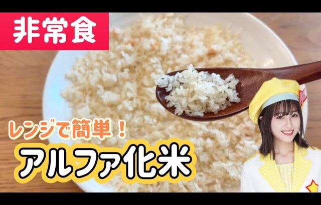 【非常食】レンジで簡単！アルファ化米の作り方〈 自由研究 〉